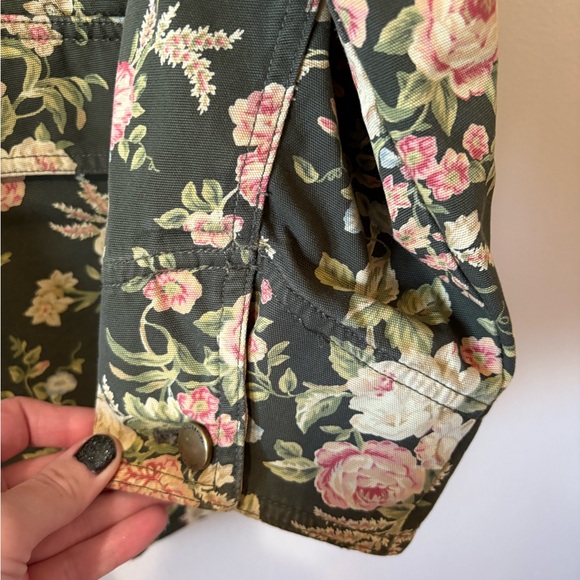 Vintage 90s Lauren Jean Co. Lauren Ralph Lauren floral barn jacket size Large - Picture 7 of 11